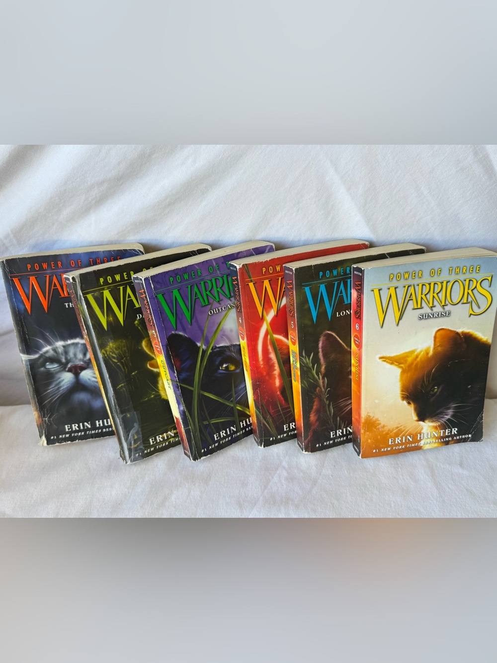 Warriors Power of Three Erin Hunter PB Set Books 1-6 The Sight-Sunrise